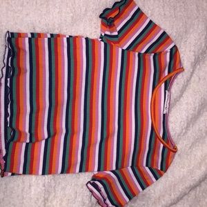 Women’s striped crop top